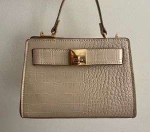 Mango Croc Textured Mini Satchel Bag