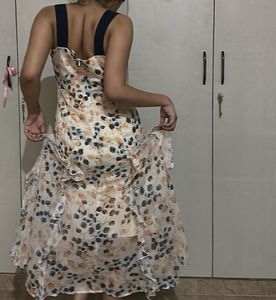 Floral Ruffle Long Dress