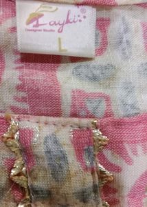 Pink cotton kurti