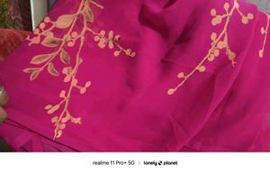 Dark Rani  Georgette Saree