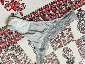 Gray Lace Thong