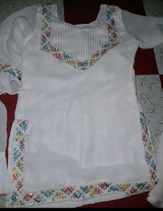 White Embroidered 3-Piece Outfit