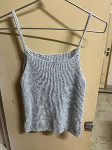 light blue Knit Tank Top