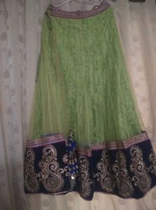 Green And Pink Chaniya Choli