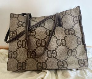 🌈Luxury-Inspired GD Monogram Tote – First Copy