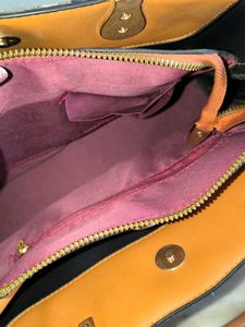 Checkered Tote Bag with Flower Detail