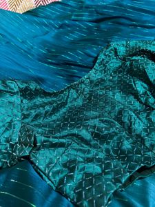 Ombre Green &amp; Blue Saree