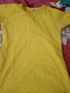 A One Kurti Yellow Colour