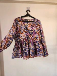 Floral Peplum Blouse