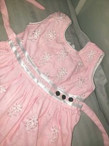 Pink Embroidered Baby Dress