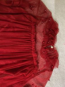 Red Beads Party Wear Top 🌹