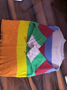 Rainbow Striped Top Size -S