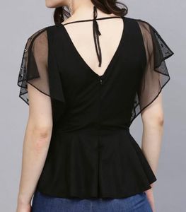 Elegant Black Floral Top