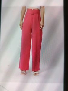 Pink Wide Leg Trousers