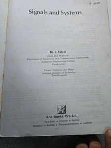 Signals And Systems By S.Palani