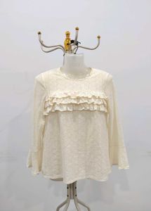Elegant Ruffled Lace Top