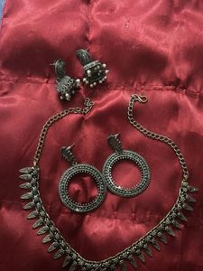 Oxidized Silver Jewelry Set