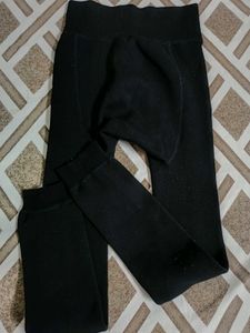 Black fleece Leggings for winter