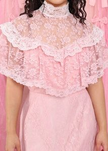 Pink Lace Maxi Dress