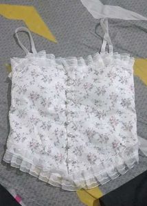 Pinteresty Coquette White Corset Top 🎀🤍