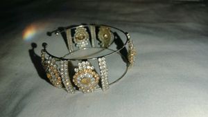 Earings..Jhumka Gold Coloured And Free Small Girls Bracelet