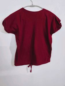 Cute Maroon Smile Tee