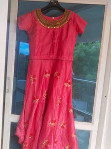 Pink Embroidered Dress