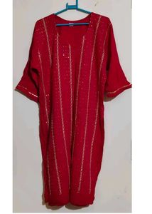 Pink & Gold Embellished Kurti