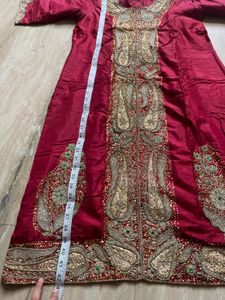 Dec Sale🔥 30 Yrs Old Maroon  Silk Anarkali Suit
