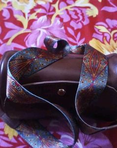 Brown Barrel Handbag