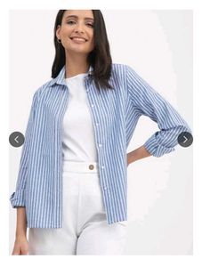 Fablestreet striped linen casual shirt
