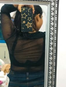 Mesh Black Top🫧(Thrifted)🌷SALE🌷