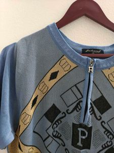 imported Knit Top with front zip
