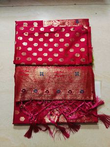 Elegant Blue Banarasi  Silk Saree