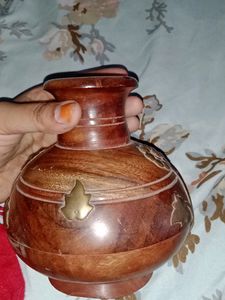 Wooden Artificial Flowers  Vase