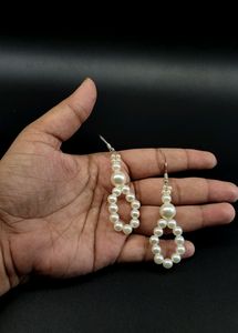 Handmade Cute Pearl Earrings White Colour