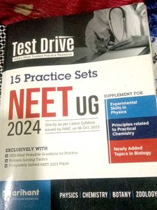 NEET UG Test Drive Book All The 15 Practice Sets