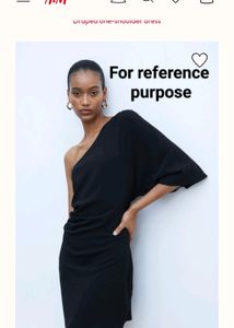 Remanika Beautiful One Shoulder Black Dress, Size