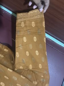 Brown Printed Kurta Set