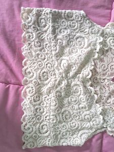 Off White Full Lace Cropped Top