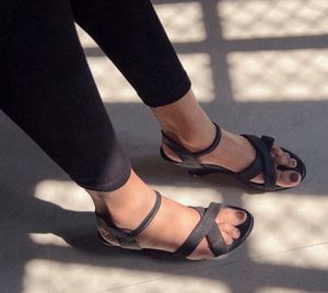 Black Wedge Sandals