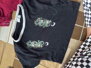 Dragon Graphic Crop Top