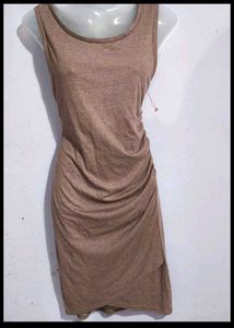 Casual Brown Tank Dress