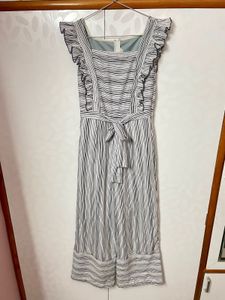 black and white striped jumpsuit