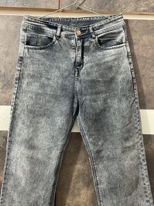 Acid Wash Wide Leg Jeans