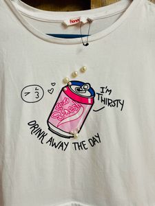 Cute Honey Pearl Embellished Top