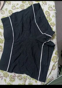Black &amp; White Trim Shorts