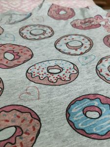 Cute Donut Print Tee