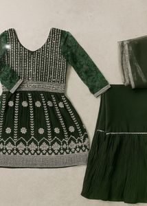 sharara kurta set with pants and dupatta