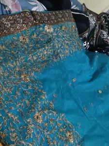 Soft Net Embroidered Saree